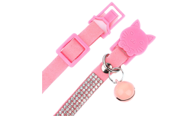 Luxuriöses Breakaway Katzenhalsband mit Kristallen