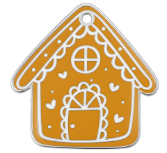 Lebkuchenhaus Gravierter Katzenanhänger Lebkuchenhaus Gravierter Katzenanhänger